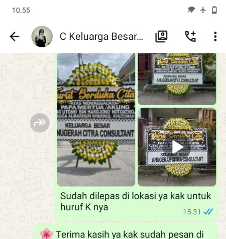 Pengiriman Papan Bunga Duka Pakis Aji