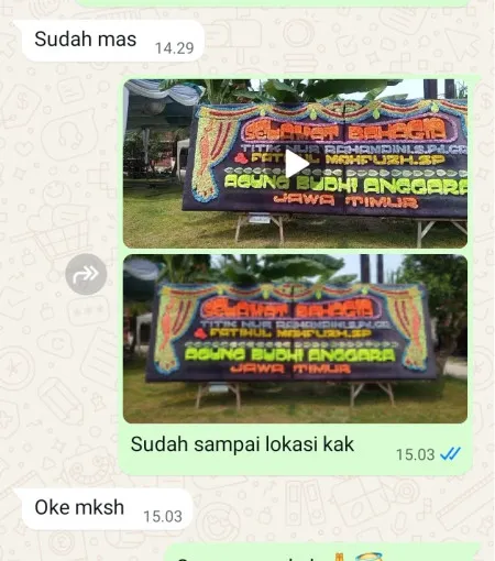 Pengiriman Papan Bunga Pakis Aji